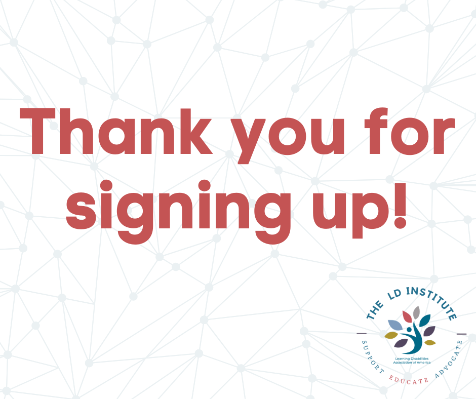 Thank you for signing up!